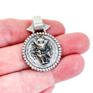 Vintage SIPAN Peru Sterling Silver 925 Warrior Pendant